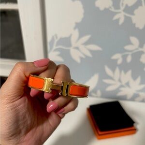 Orange Enamel Bracelet